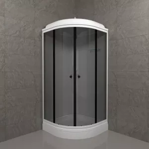 Душевая кабина Triton ГРЭЙ А ПД31 низкий поддон, Цвет стекла: тонированное, Цвет профиля: Белый, Тип поддона: Низкий, Выбрать размер: 90х90