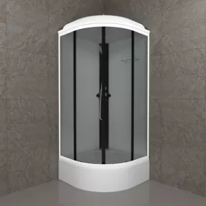 Душевая кабина Triton ГРЭЙ-ВАЙТ В средний поддон, Цвет стекла: тонированное, Цвет профиля: Белый, Тип поддона: Средний, Выбрать размер: 90х90