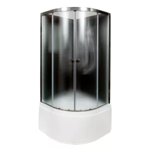 Душевая кабина AvaCan B10/B90  BLACK, матовое/хром , высокий поддон, Выбрать размер: 100х100, Внешний вид: без гидромассажа, Наличие крыши: нет