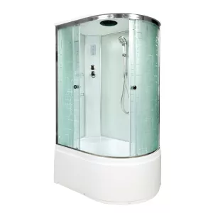 Душевая кабина AvaCan EM 4511/4512 L/R с рисунком/хром, высокий поддон, Цвет стекла: с рисунком, Цвет профиля: Хром, Тип поддона: Высокий, Выбрать размер: 110х80, Внешний вид: с электрикой, Наличие крыши: есть, Ориентация: левая