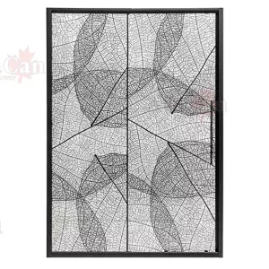 Душевая дверь в нишу AvaCan FB MT, Цвет стекла: матовое с рисунком, Цвет профиля: Черный, Выбрать размер: 120-140