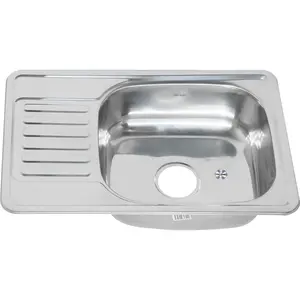 Мойка 6642 U MELANA 0,6/0,8/160 врезная  с сифоном