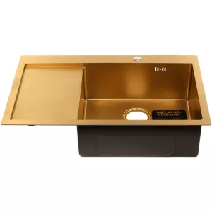 Мойка D7851HG-R MELANA ProfLine 3,0/220 ЗОЛОТО врезная  правая, Выбрать цвет: Золото, Ориентация: правая