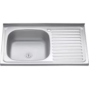 Мойка 8050 L MELANA 0,4/0,6/0,8/160 накладная, Внешний вид: толщина 0,4, Ориентация: левая