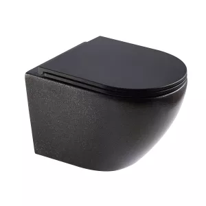 Унитаз подвесной безободковый MELANA MLN-310311MBSt черный матовый