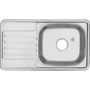 Мойка 7642 U MELANA 0,6/0,8/160 врезная  с сифоном