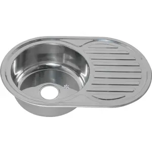 Мойка 7750 U MELANA 0,6/0,8/180 врезная  с сифоном