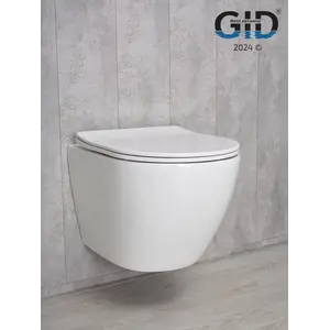 Безободковый подвесной унитаз микролифт дюропласт Gid Tr2198