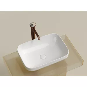 Умывальник чаша Ceramica Nova накладная прямоугольная Element 500*359*145мм, Выбрать цвет: Белый