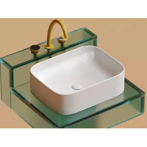 Умывальник чаша Ceramica Nova  накладная прямоугольная (цвет Белый Матовый) Element 505*380*150мм, Выбрать цвет: Белый матовый