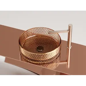 Умывальник чаша Ceramica Nova  накладная круглая (цвет бежевый) Cristal 360*360*112мм