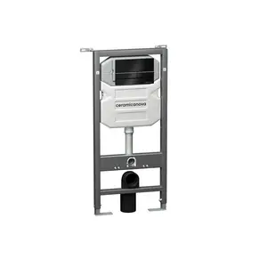 Система инсталляции для унитазов CERAMICANOVA Envision с кнопкой смыва Flat и креплениями