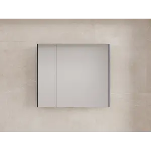 Зеркальный шкаф Style line "ЛИМА 80/100" эмаль, графит