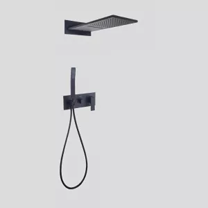 Душевая система ACWEN 2210B встраиваемая, черная матовая, Выбрать цвет: Черный
