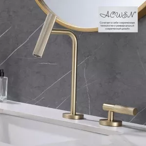Смеситель для раковины ACWEN BN 063C матовое золото дизайнерский, Выбрать цвет: Золото