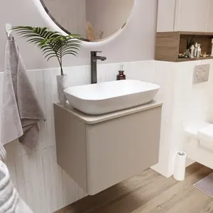 Тумба подвесная 1Marka Wish 60П 1ящик Сappuccino