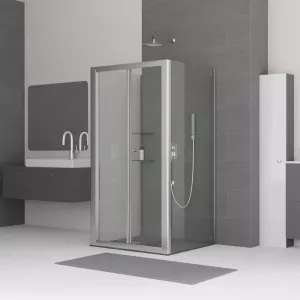 Душевой уголок RGW CL-41 P (CL-21 + 2Z-050-1) пристенный, прозр/хром, Цвет стекла: прозрачное, Цвет профиля: Хром, Выбрать размер: 1000x700