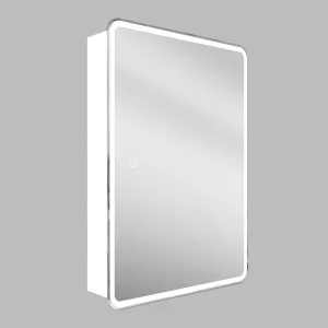 Зеркало-шкаф "Каре 40*80 универсальное" с подсветкой, сенсор с диммером на зеркале