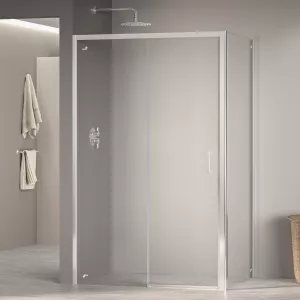 Душевой уголок RGW PA-177 (RGW PA-017 + Z-050-2) прозрачное/хром, Цвет стекла: прозрачное, Цвет профиля: Хром, Выбрать размер: 1400x1000