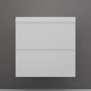 Тумба подвесная "Манхэттен 100/80/70/60" ЭМАЛЬ с  раковиной  ASTI , 2 ящика ,PLUS , белый матовый