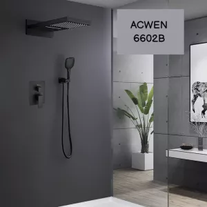 Душевая система ACWEN 6602B скрытого монтажа, Выбрать цвет: Чёрный