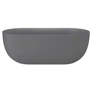 Акриловая ванна AVS Сильва 170x80 серая матовая с донным клапаном