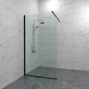 Душевая перегородка Triton Плано 80/100 Блэк, Цвет профиля: Черный, Выбрать размер: 100