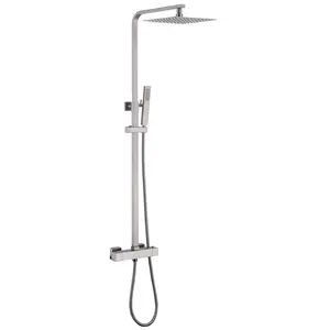 Душевая стойка ABBER Daheim AF8260SPL с термостатом без излива, сатин