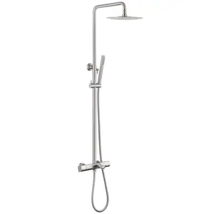 Душевая стойка ABBER Thermostat AF8516SPL с термостатом и изливом, сатин