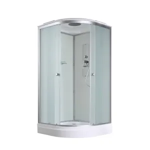 Душевая кабина AvaCan D2080/2090/2010 матовое стекло, низкий поддон, Цвет стекла: матовое, Цвет профиля: Хром, Выбрать размер: 80х80, Внешний вид: без гидромассажа, Наличие крыши: есть