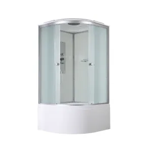 Душевая кабина AvaCan D5080/5090/5010 матовое стекло , высокий поддон, Цвет профиля: Хром, Выбрать размер: 80х80, Внешний вид: без гидромассажа, Наличие крыши: есть