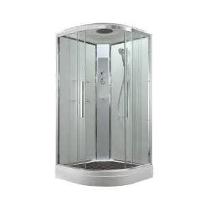 Душевая кабина AvaCan EM2080/2090/2010/2011T прозрачное стекло , низкий поддон, Цвет стекла: прозрачное, Цвет профиля: Хром, Выбрать размер: 80х80, Внешний вид: без гидромассажа, Наличие крыши: есть