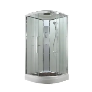 Душевая кабина AvaCan EM2080/2090/2010/2011T прозрачное стекло , низкий поддон, Цвет стекла: прозрачное, Цвет профиля: Хром, Выбрать размер: 80х80, Внешний вид: без гидромассажа, Наличие крыши: есть