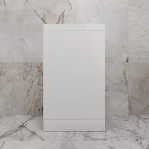 Тумба напольная "МОНО 50" с раковиной ASTI 50, белый глянец, Выбрать цвет: Белый глянец, Внешний вид: с белой раковиной