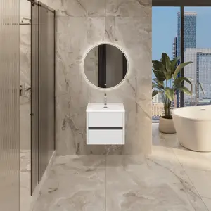 Тумба подвесная 1Marka Mona   2ящика, белый