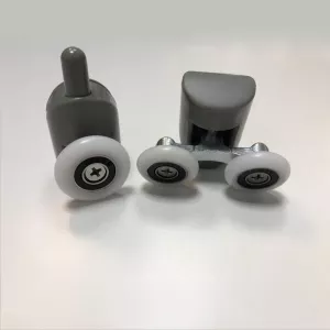 Ролики Acwen для душевой кабины (комплект 2 шт) одинарный + двойной, серые