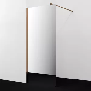 Душевая перегородка WasserKRAFT Rur 30W RG-MR зеркальное/розовое золото, Цвет стекла: зеркальное, Цвет профиля: Розовое золото, Цвет профиля (вариация): Розовое золото, Выбрать размер: 90