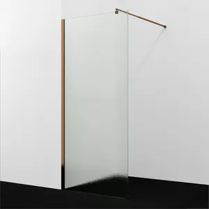 Душевая перегородка WasserKRAFT Rur 30W RG-TXG рифленое/розовое золото