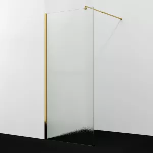 Душевая перегородка WasserKRAFT Rur 30W PG-TXG рифленое/глянц.золото, Цвет стекла: рифленое, Цвет профиля: Золото, Цвет профиля (вариация): Глянцевое золото, Выбрать размер: 100