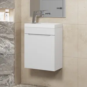 Тумба подвесная Uperwood Tanos 40 белая матовая