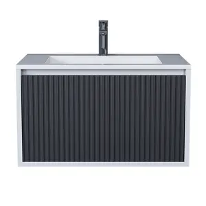 Тумба подвесная  Uperwood Next Premium  белая/графит, 1/2 ящика