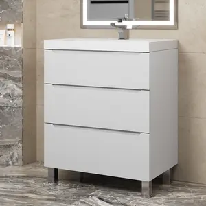 Тумба напольная  Uperwood Tanos белая, 2/3 ящика