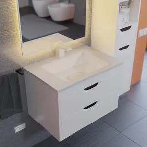 Тумба  подвесная Uperwood Modul  белая/графит