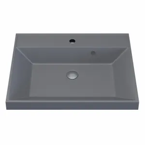 Раковина для ванной  Uperwood Classic Quartz, кварцевая, серая матовая, бетон, Выбрать цвет: Бетон, Выбрать размер: 60