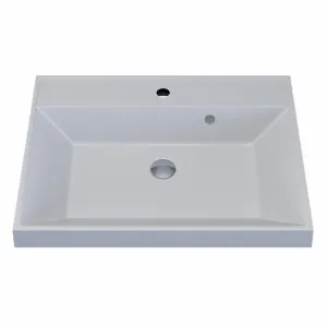 Раковина для ванной Uperwood Classic Quartz, кварцевая, белая матовая, жасмин, Выбрать цвет: Жасмин, Выбрать размер: 60