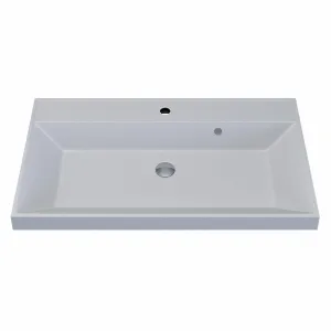 Раковина для ванной Uperwood Classic Quartz, кварцевая, белая матовая, жасмин, Выбрать цвет: Жасмин, Выбрать размер: 80