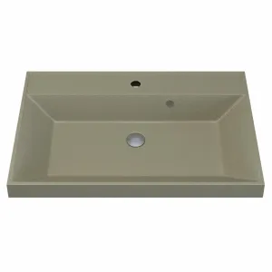 Раковина для ванной  Uperwood Classic Quartz, кварцевая, бежевая матовая, десерт, Выбрать цвет: Десерт, Выбрать размер: 70