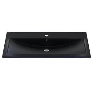 Раковина для ванной кварцевая Uperwood Foster Quartz  черная матовая (космос)