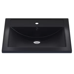 Раковина для ванной кварцевая Uperwood Foster Quartz  черная матовая (космос), Выбрать цвет: Космос, Выбрать размер: 60