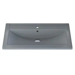Раковина для ванной кварцевая Uperwood Foster Quartz  серая матовая (бетон)